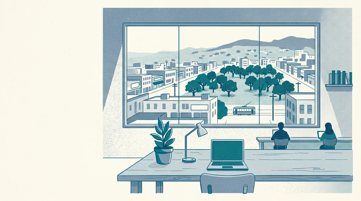 Illustration of coworking spaces in Oakland