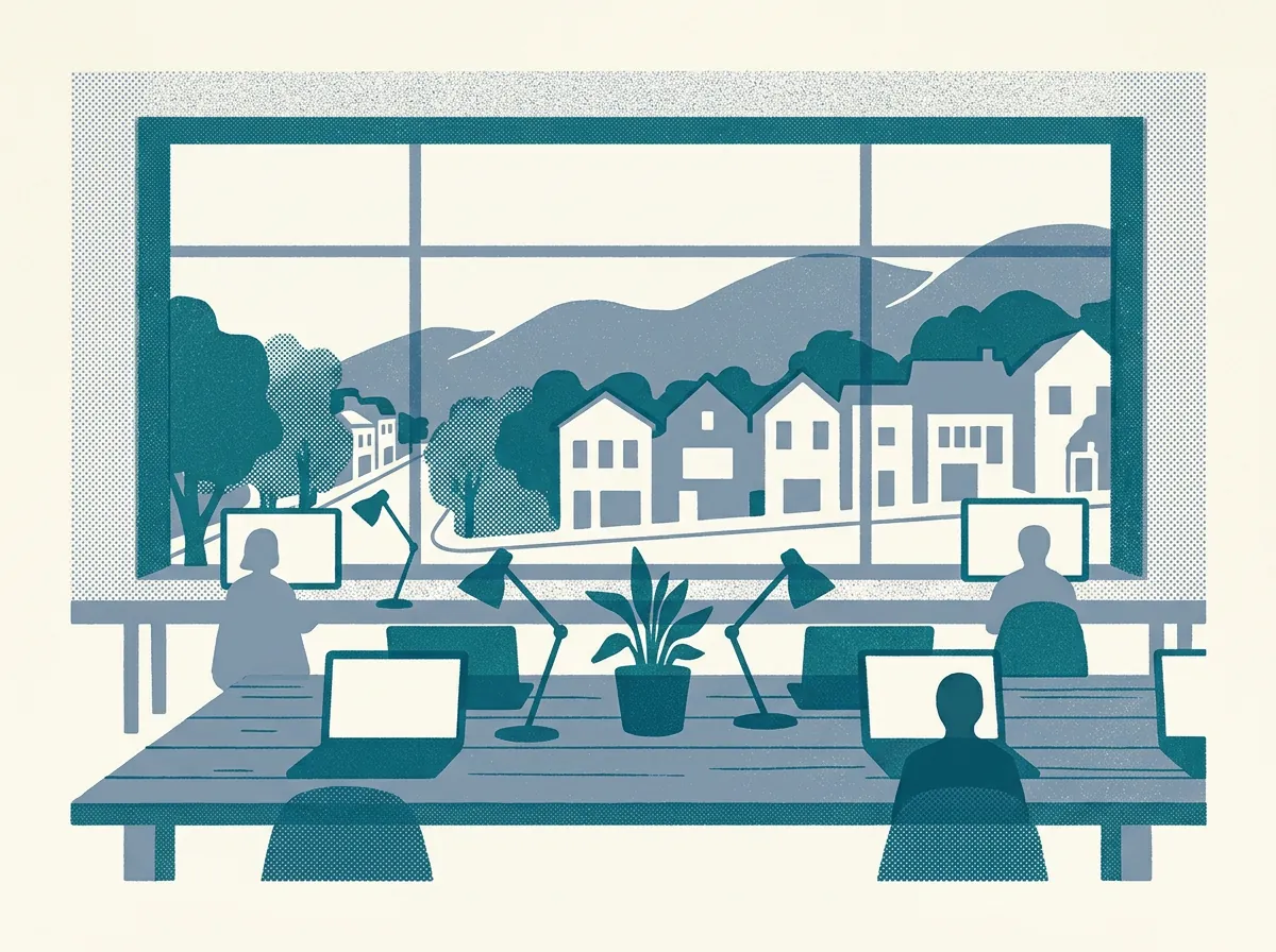 Illustration of coworking spaces in Berkeley